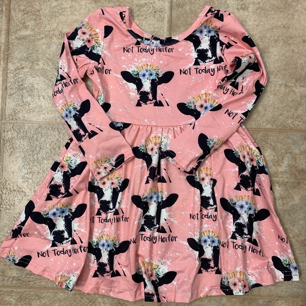 Long Sleeve Dress With Cows